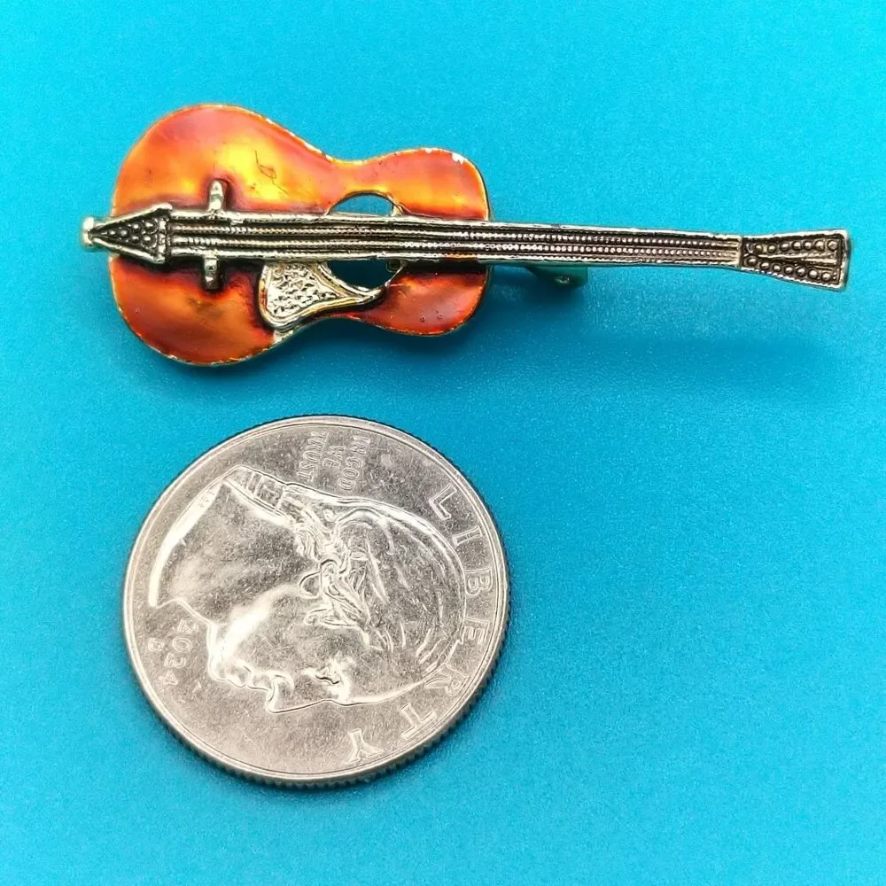 Guitar Brooch Pin 2.25